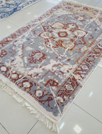 فرش ماشینی وینتیج-1200 شانه گل برجسته کد SH13007