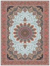 فرش ماشینی 1200 شانه 8 رنگ طرح آرمیتا کد A12009