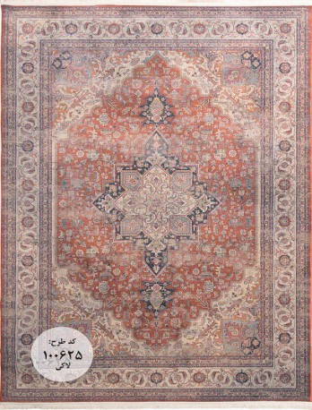 فرش ماشینی کلاریس کهنه نما (وینتیج) کد M100625