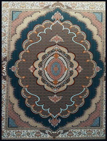 فرش ماشینی 700 شانه-8 رنگ طرح ریزماهی دیبا کد F70016