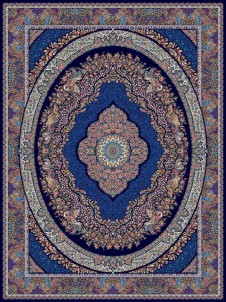 فرش ماشینی 1000 شانه 10 رنگ طرح آیدا کد - 01150 T