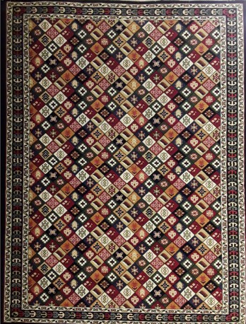 فرش گبه طرح لوزی کد kh42017