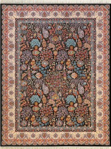 فرش ماشینی 1000 شانه طرح گلشان کد - 1017 D