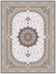 فرش ماشینی 1000 شانه 10 رنگ طرح گیسو کد KH100013